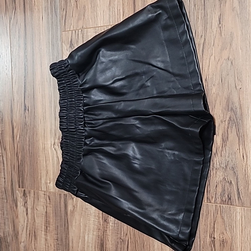 Vegan Leather Shorts
